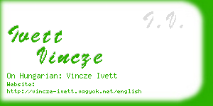 ivett vincze business card